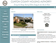 Tablet Screenshot of clintoncountyhousing.com